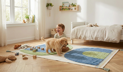 Comment entretenir un tapis avec des enfants ou des animaux à la maison ?