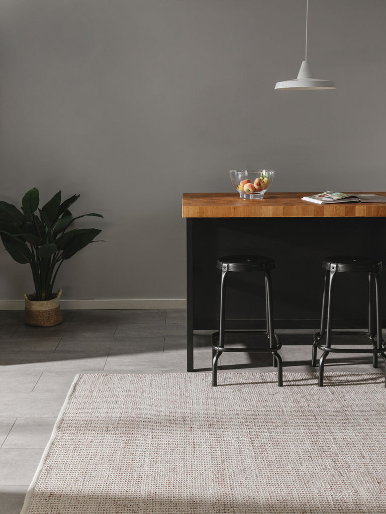 Tapis moderne  tressé beige 80x150 cm