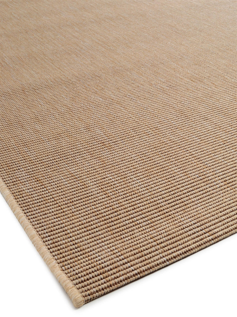 Tapis moderne uni de couloir beige d'intérieur et d'extérieur 80x240 cm