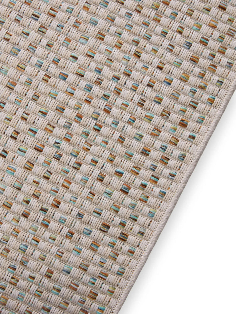 Tapis scandinave tressé gris d'intérieur et d'extérieur 200x290 cm