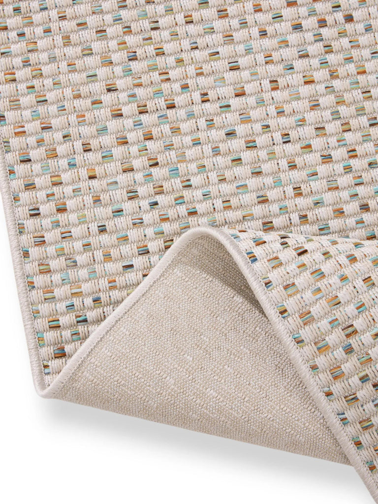 Tapis scandinave tressé gris d'intérieur et d'extérieur 140x200 cm