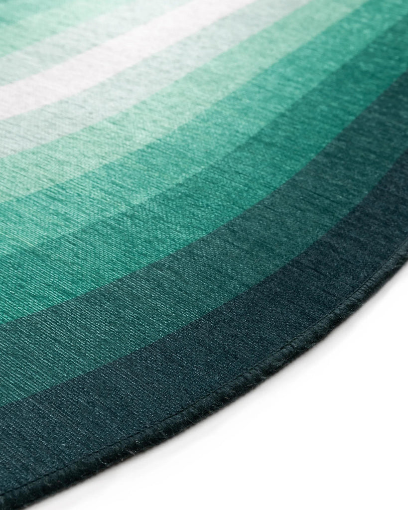 Tapis contemporain dégradé ovale vert 140x200 cm