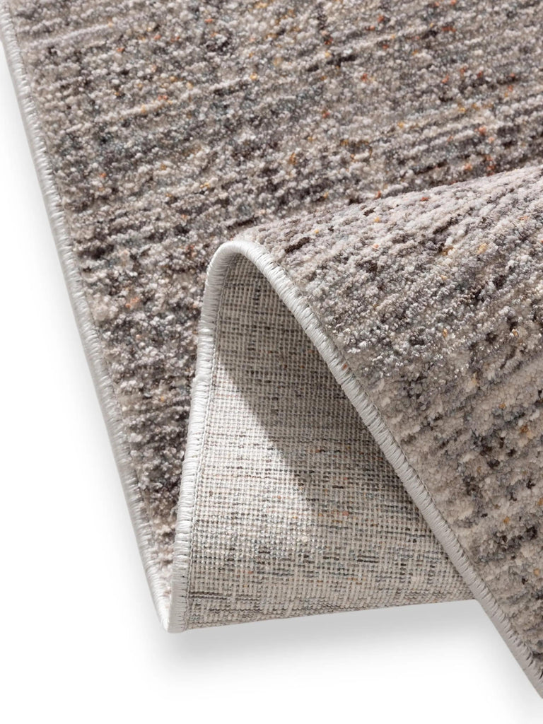 Tapis vintage chiné de couloir gris et bleu 80x250 cm