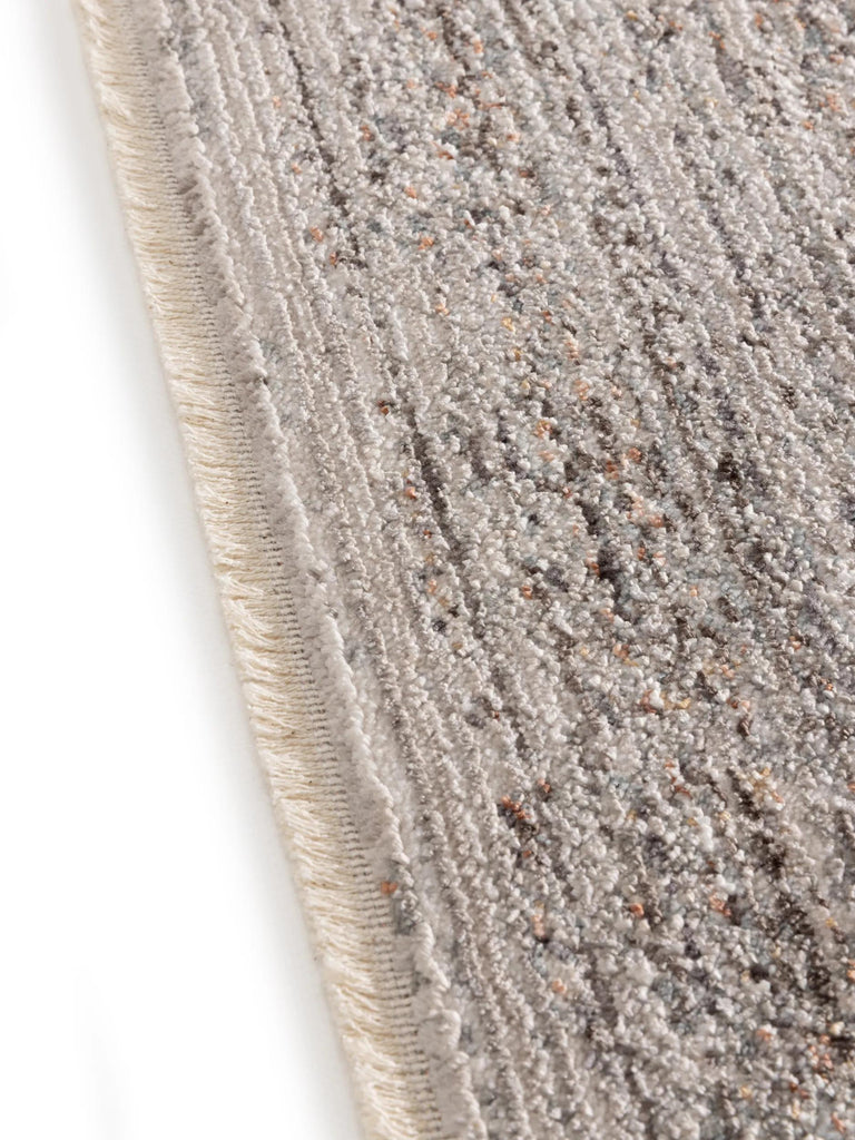 Tapis vintage chiné de couloir gris et bleu 80x250 cm