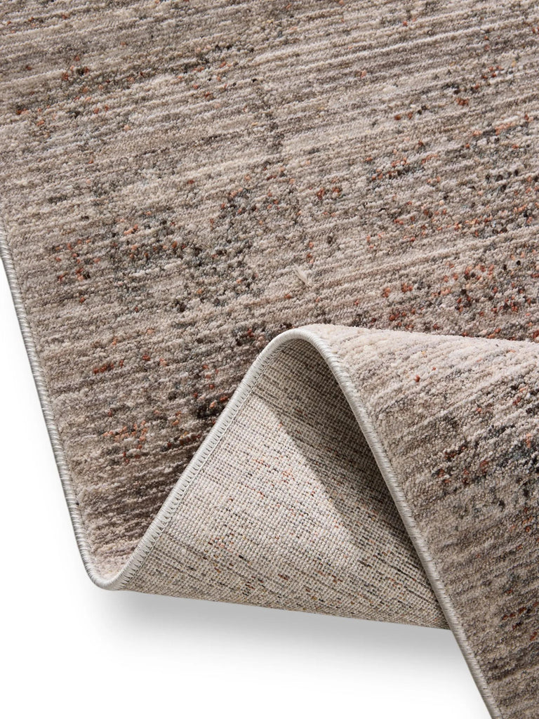 Tapis vintage motif oriental gris clair et beige 160x230 cm