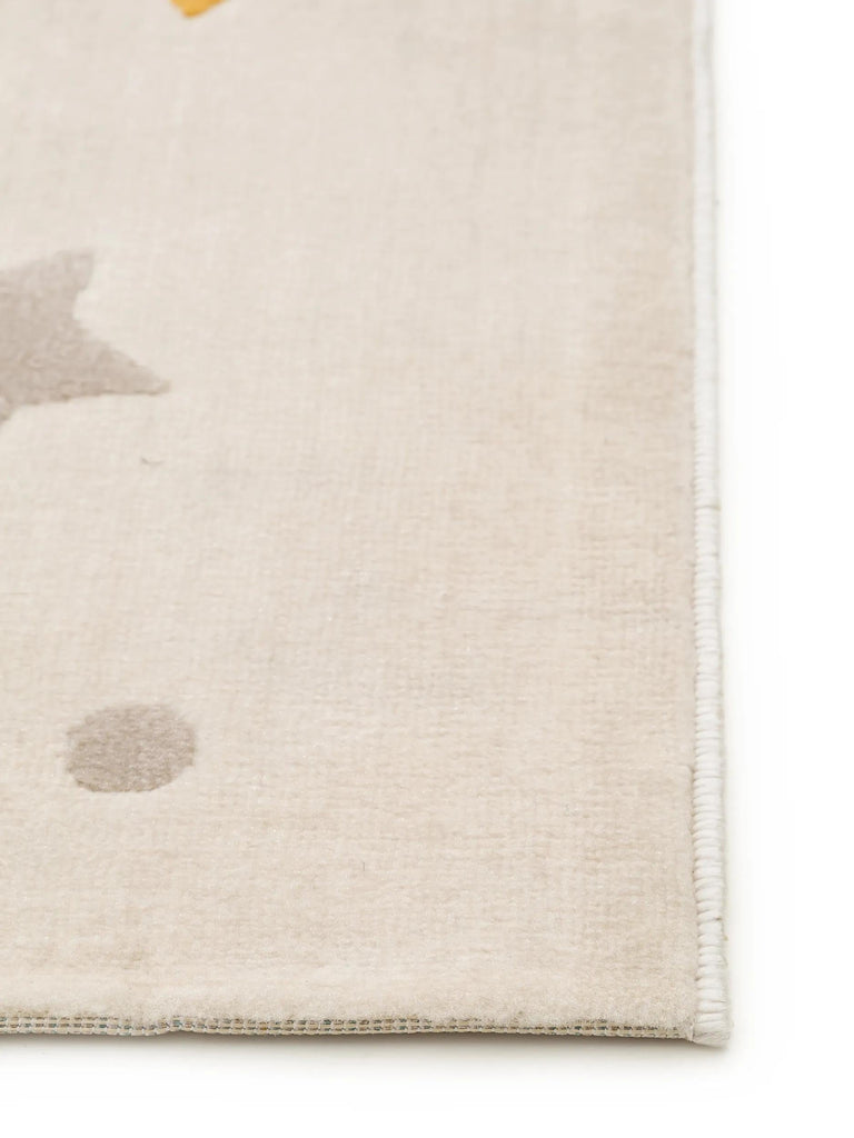 Tapis étoile enfant crème 120x170 cm