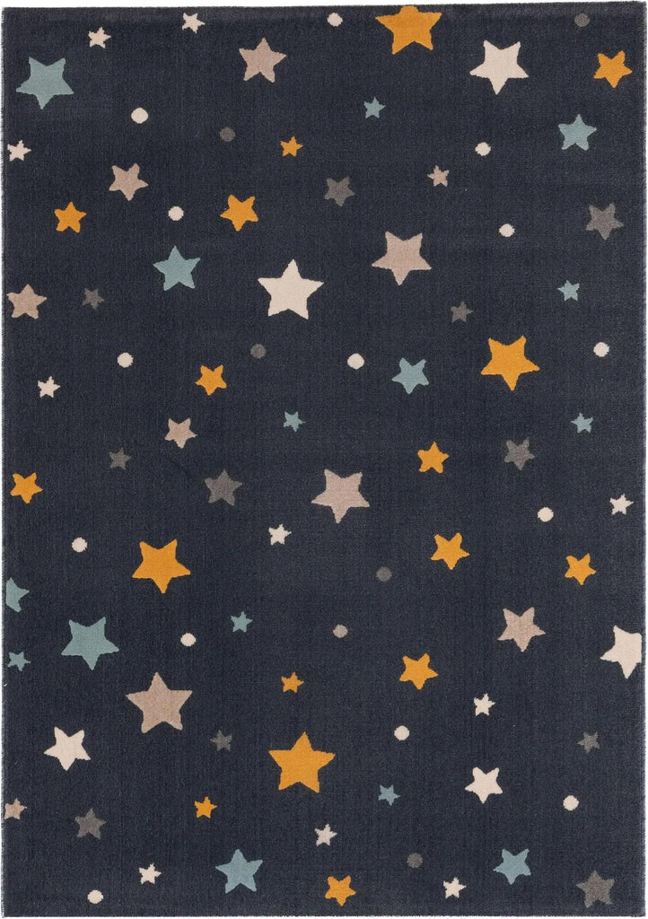 Tapis étoile enfant bleu 160x230 cm
