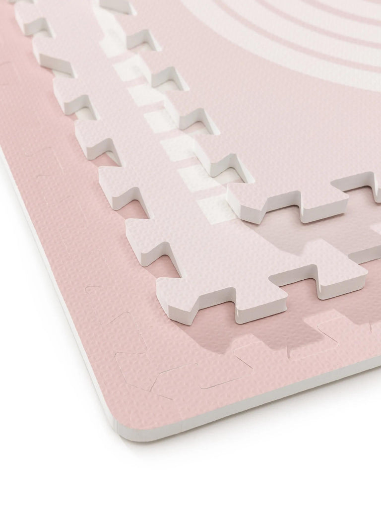 Tapis moderne de jeux puzzle enfant rose 120x180 cm