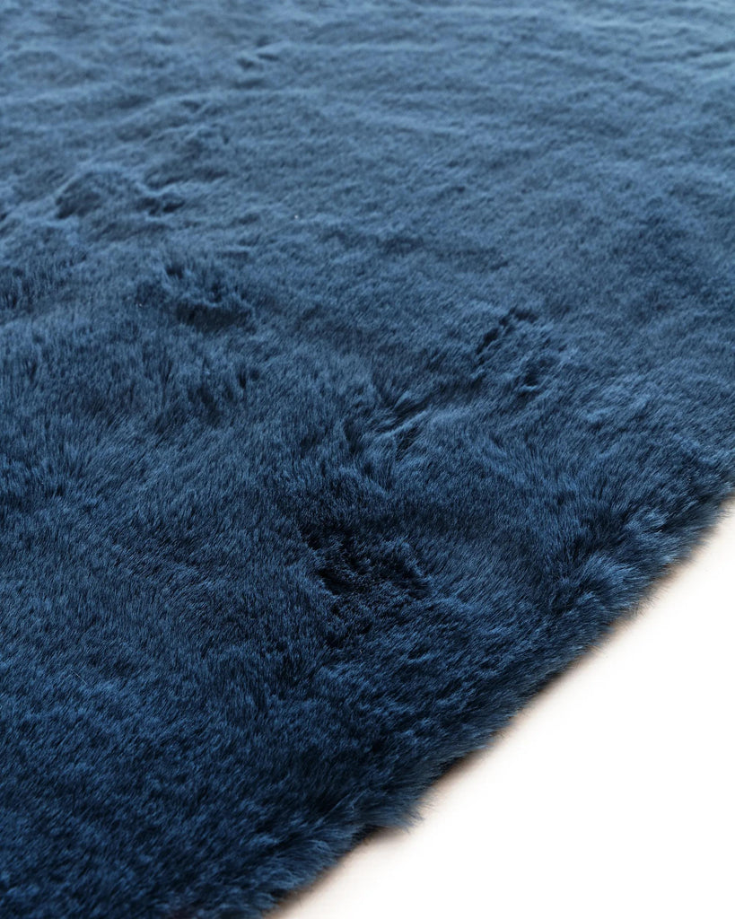 Tapis shaggy vague bleu 160x230 cm