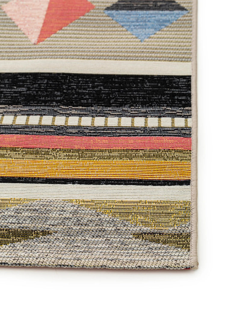 Tapis kilim multicolore d'intérieur et d'extérieur 80x165 cm