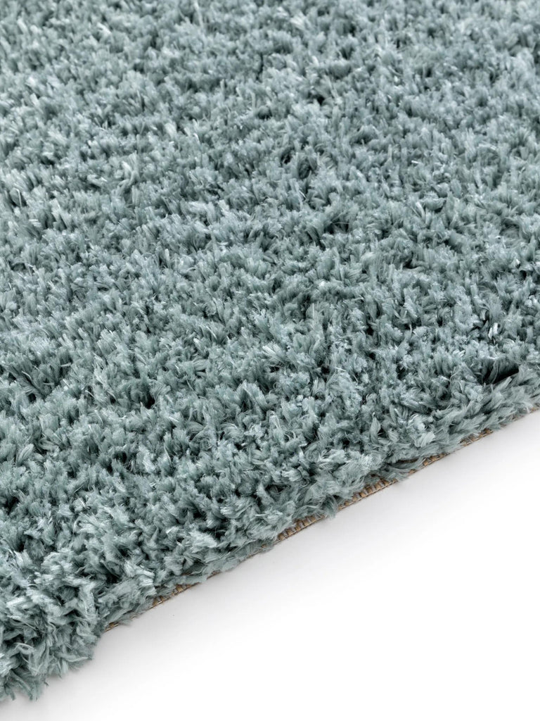 Tapis shaggy uni de couloir turquoise 80x250 cm