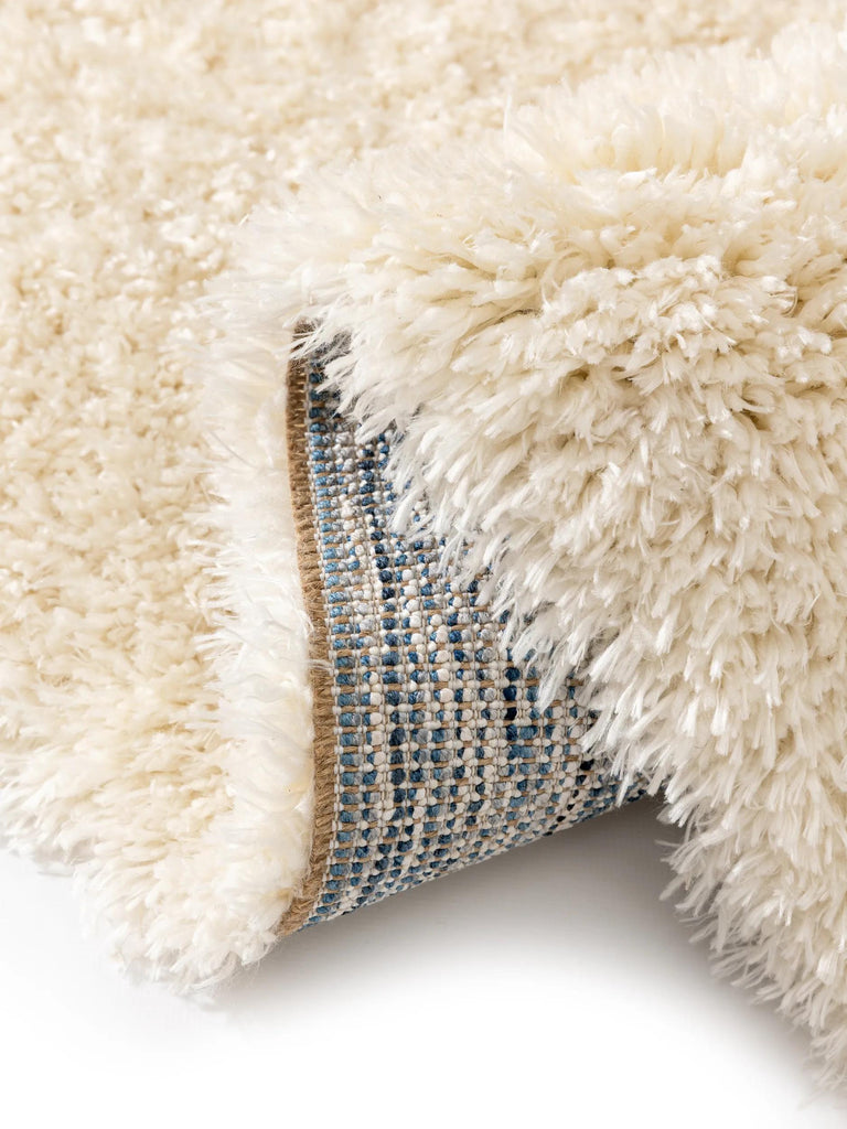 Tapis shaggy uni crème 120x170 cm