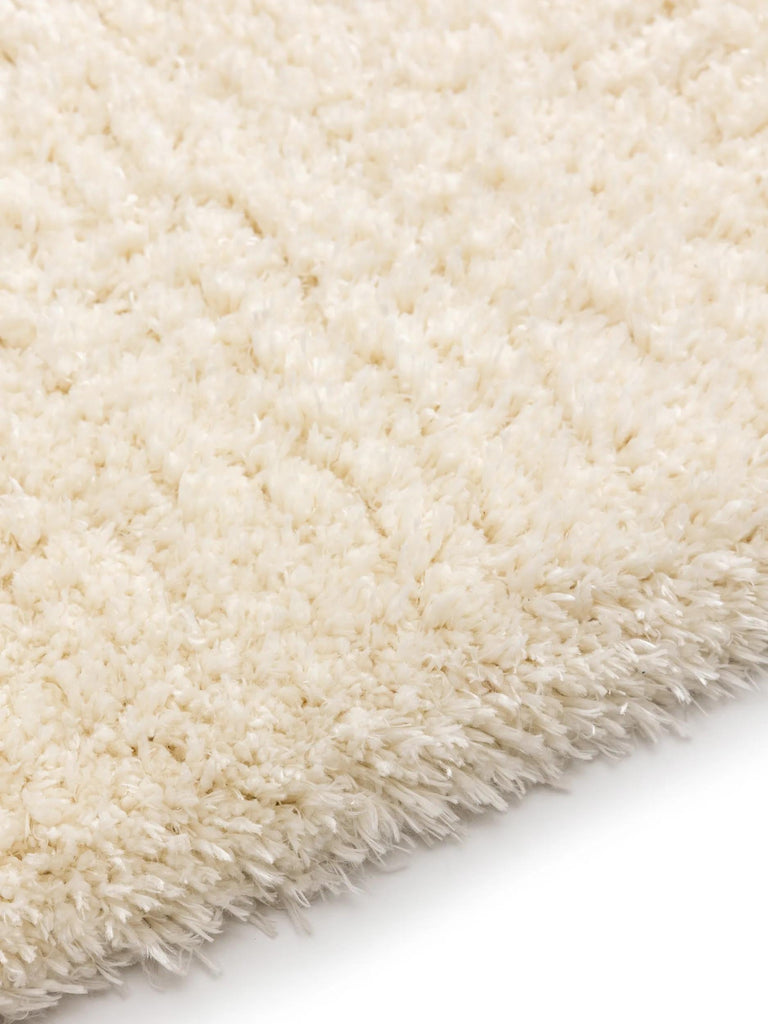 Tapis shaggy uni crème 160x230 cm