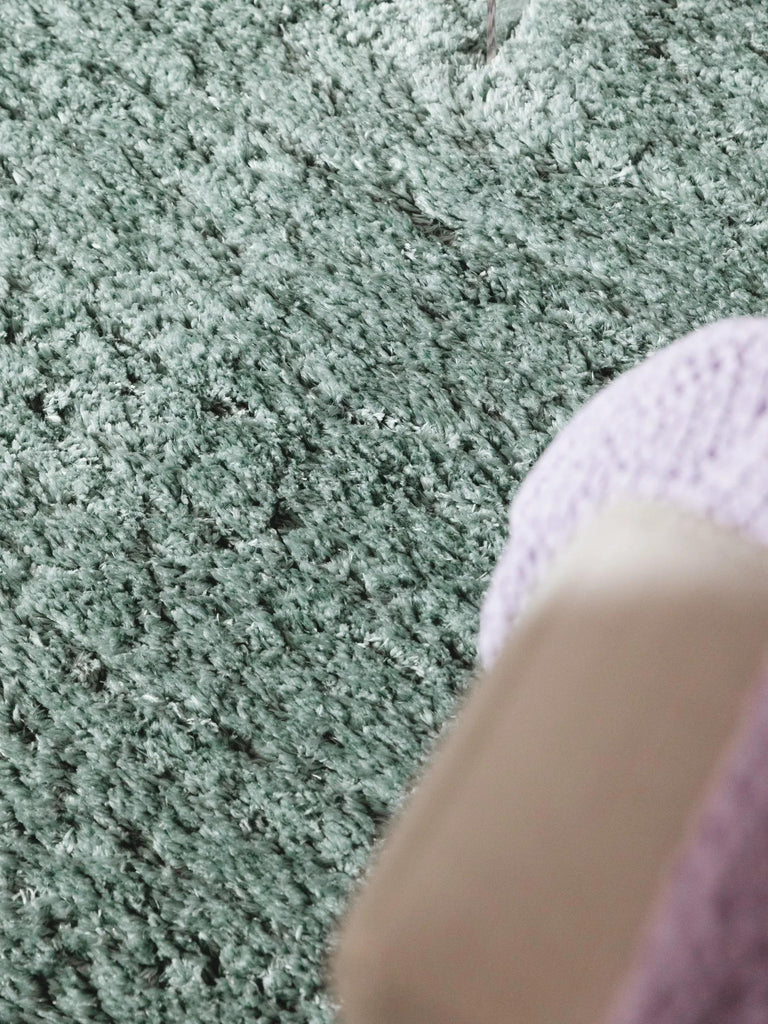 Tapis shaggy uni turquoise 140x200 cm