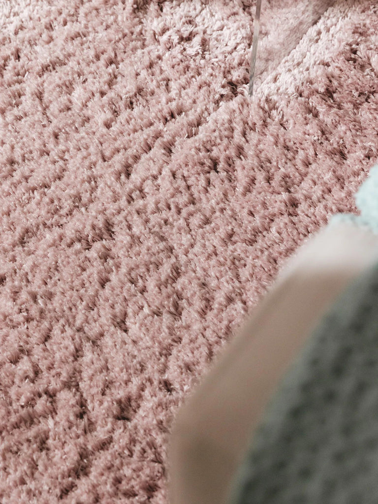 Tapis shaggy uni rose 140x200 cm