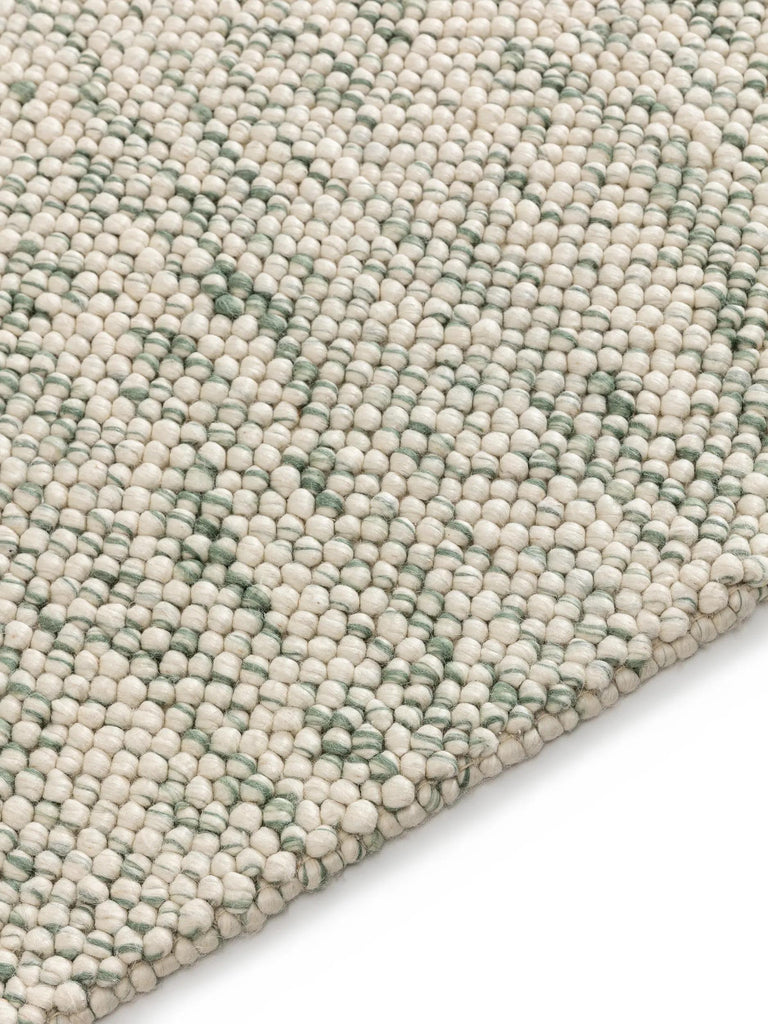 Tapis moderne chiné enfant vert et beige en laine 160x230 cm