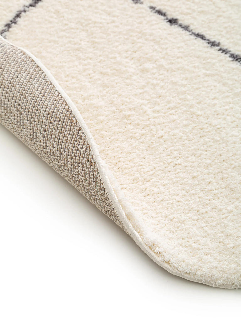 Tapis berbère rond crème 160 cm de diamètre