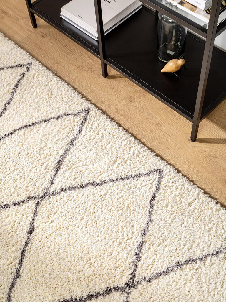 Tapis berbère de couloir crème 80x240 cm