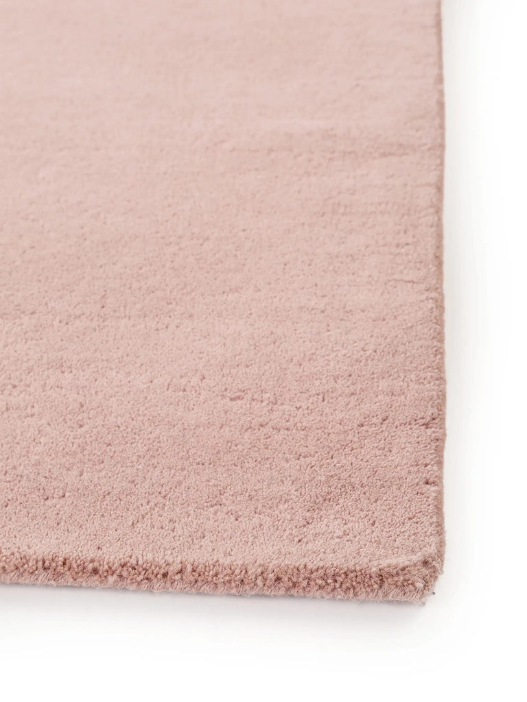 Tapis moderne uni rose en laine 200x300 cm
