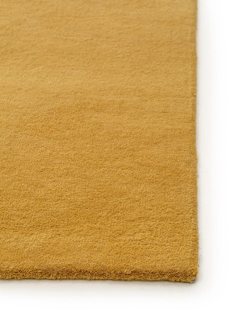 Tapis moderne uni marron camel en laine 160x230 cm