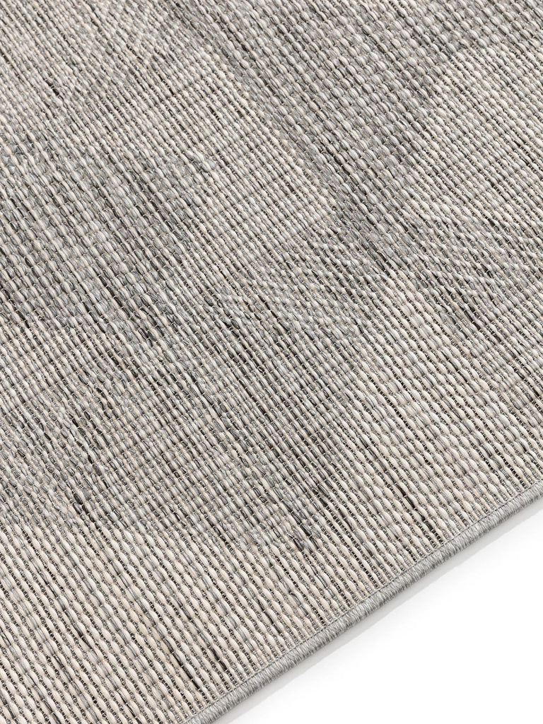 Tapis géométrique motif losange de couloir gris d'intérieur et d'extérieur 80x250 cm