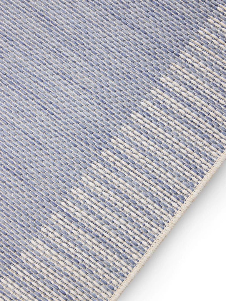 Tapis scandinave uni de couloir bleu gris d'intérieur et d'extérieur 80x250 cm