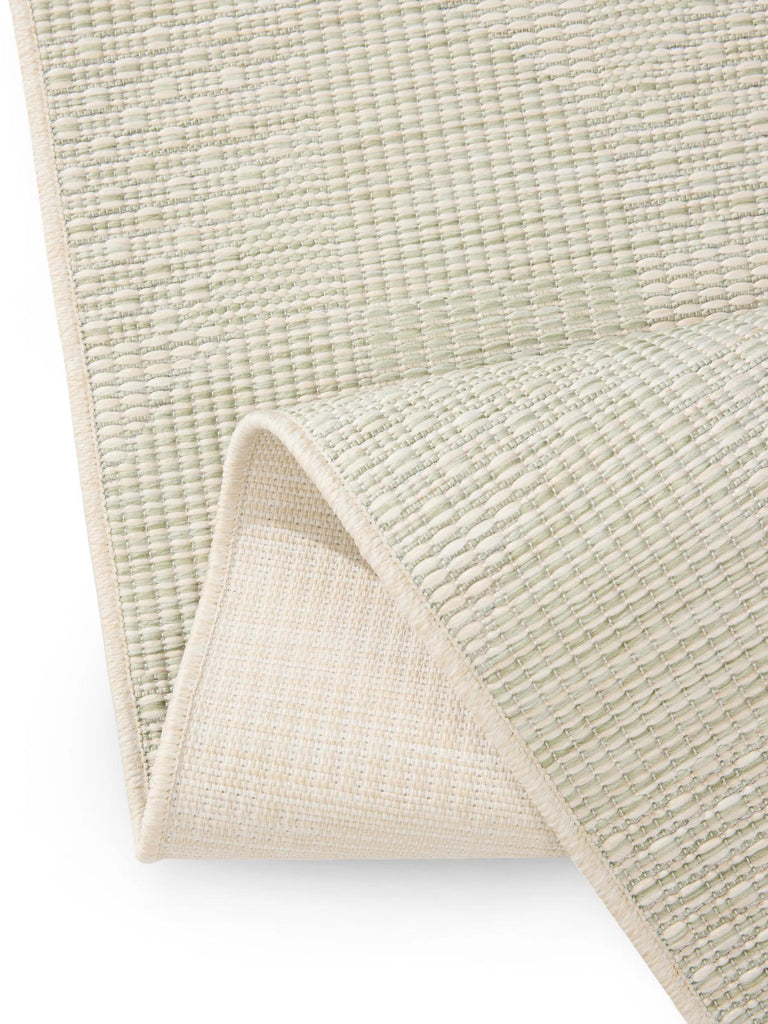 Tapis patchwork de couloir vert et gris d'intérieur et d'extérieur 80x250 cm