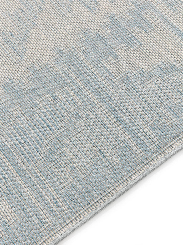 Tapis géométrique motif ethnique bleu d'intérieur et d'extérieur 120x170 cm