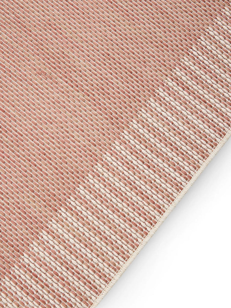 Tapis scandinave uni de couloir terracotta d'intérieur et d'extérieur 80x250 cm