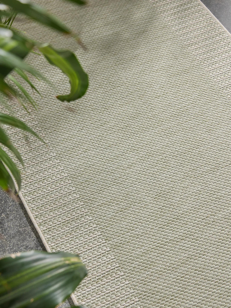 Tapis scandinave uni de couloir beige d'intérieur et d'extérieur 80x250 cm