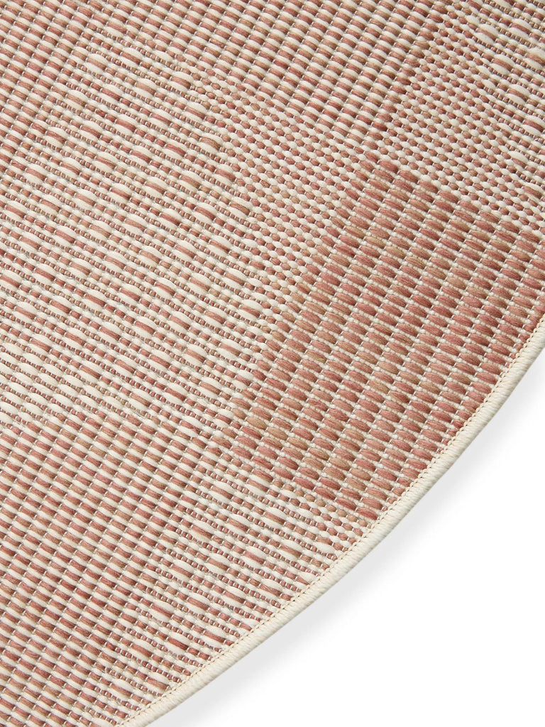 Tapis patchwork rond terracotta d'intérieur et d'extérieur 160 cm de diamètre