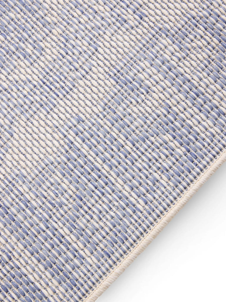 Tapis ethnique de couloir gris et bleu d'intérieur et d'extérieur 80x250 cm