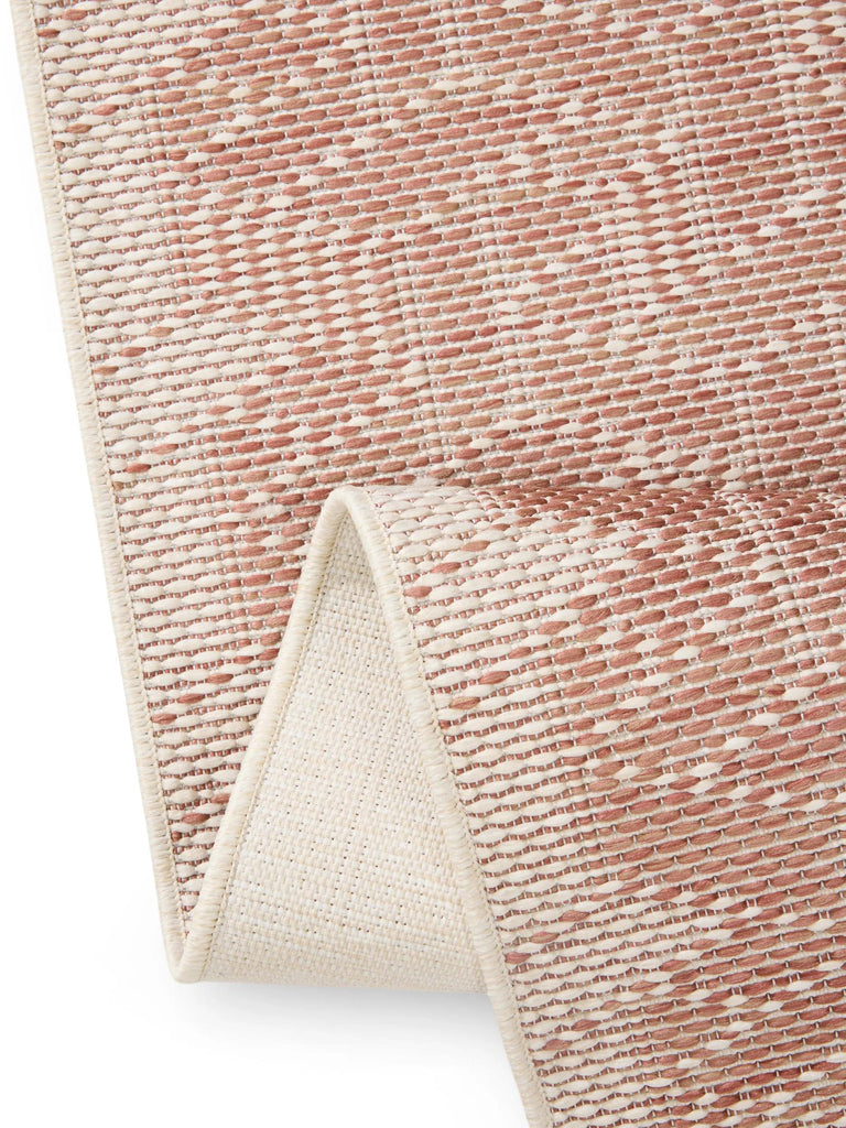 Tapis géométrique motif 3d de couloir terracotta d'intérieur et d'extérieur 80x250 cm