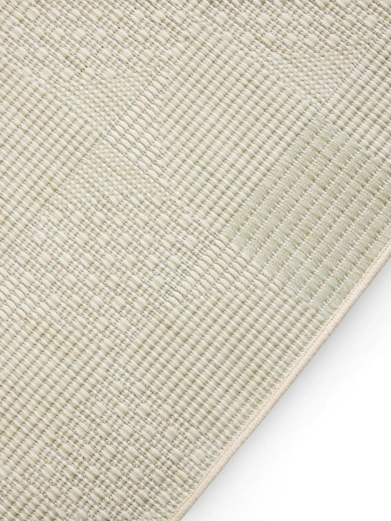 Tapis patchwork de couloir vert et gris d'intérieur et d'extérieur 80x250 cm