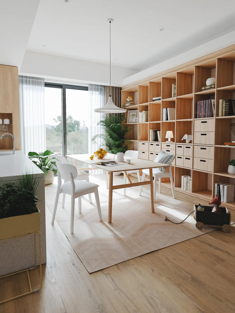 Tapis géométrique motif nid d'abeille marron camel d'intérieur et d'extérieur 200x290 cm