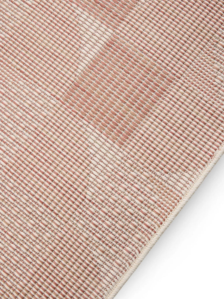 Tapis patchwork de couloir terracotta d'intérieur et d'extérieur 80x250 cm