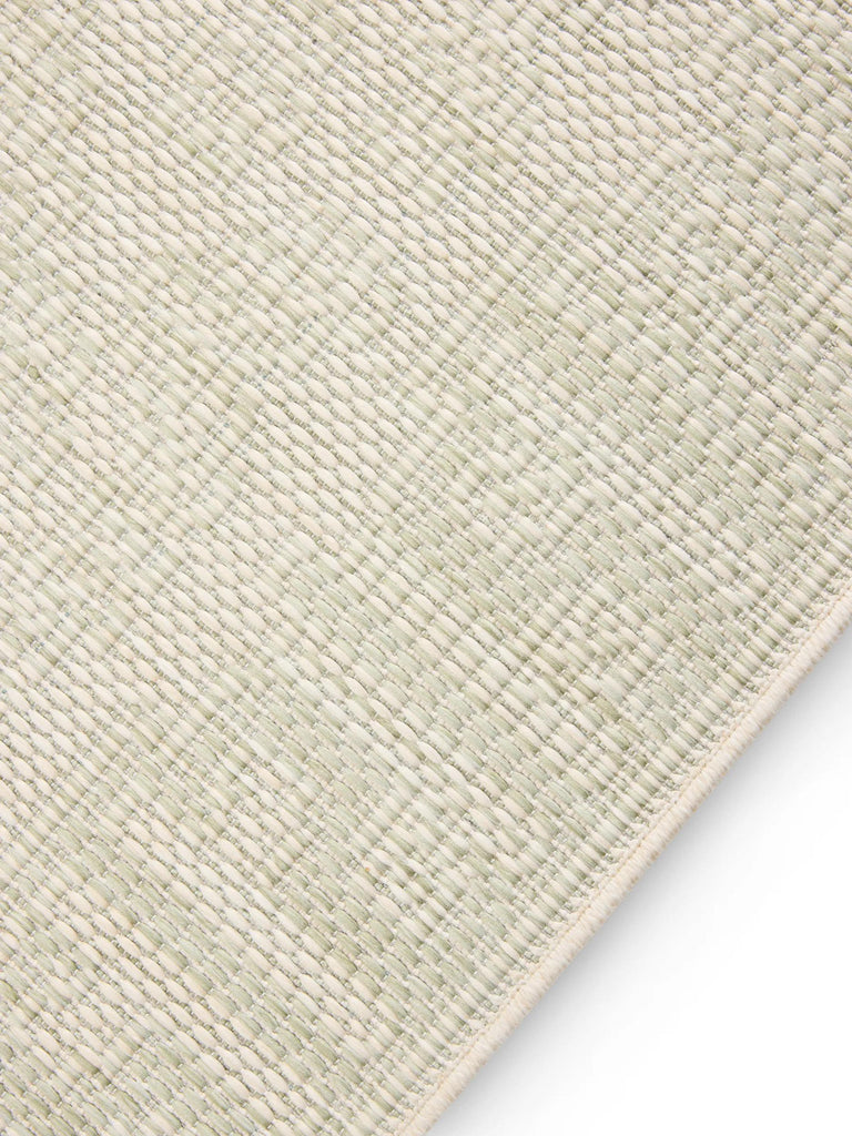 Tapis ethnique de couloir vert et gris d'intérieur et d'extérieur 80x250 cm