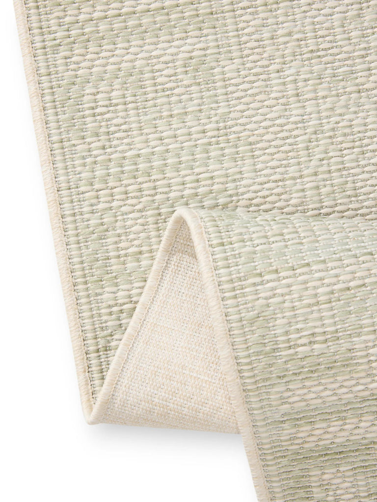 Tapis ethnique de couloir vert et gris d'intérieur et d'extérieur 80x250 cm