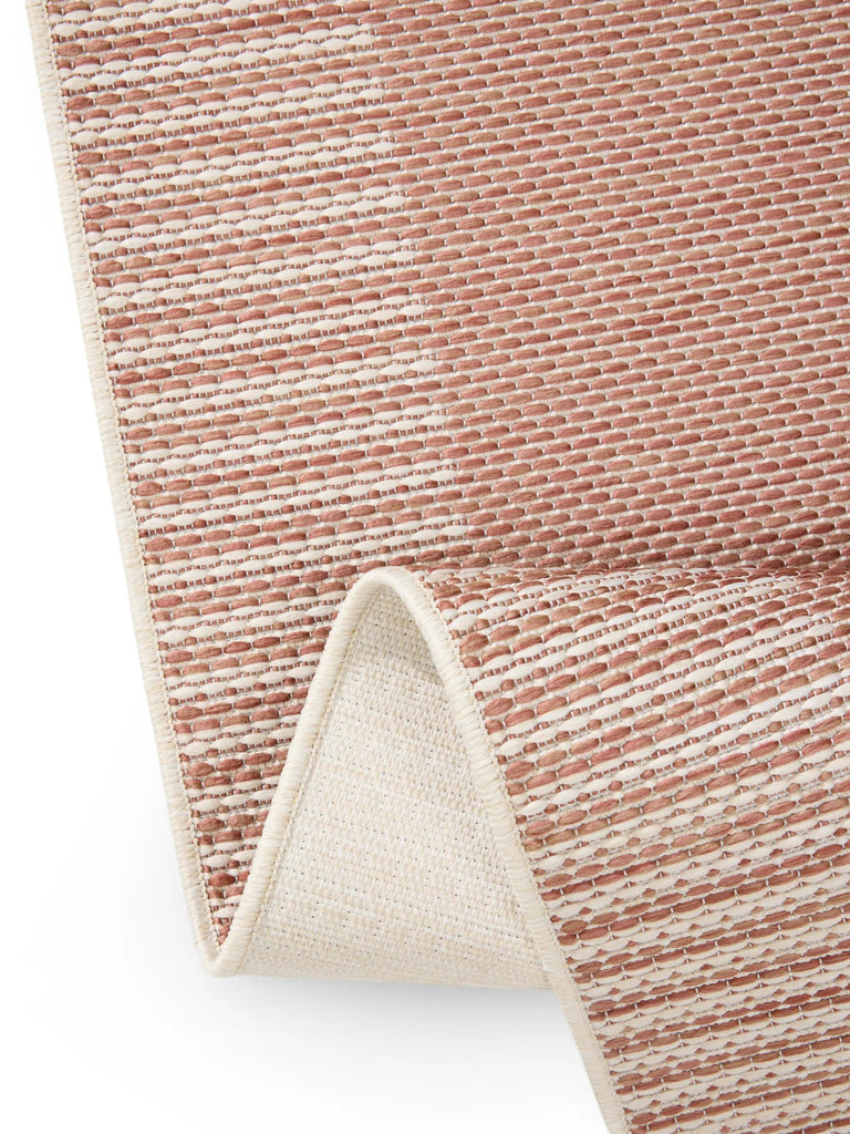 Tapis scandinave uni de couloir terracotta d'intérieur et d'extérieur 80x250 cm