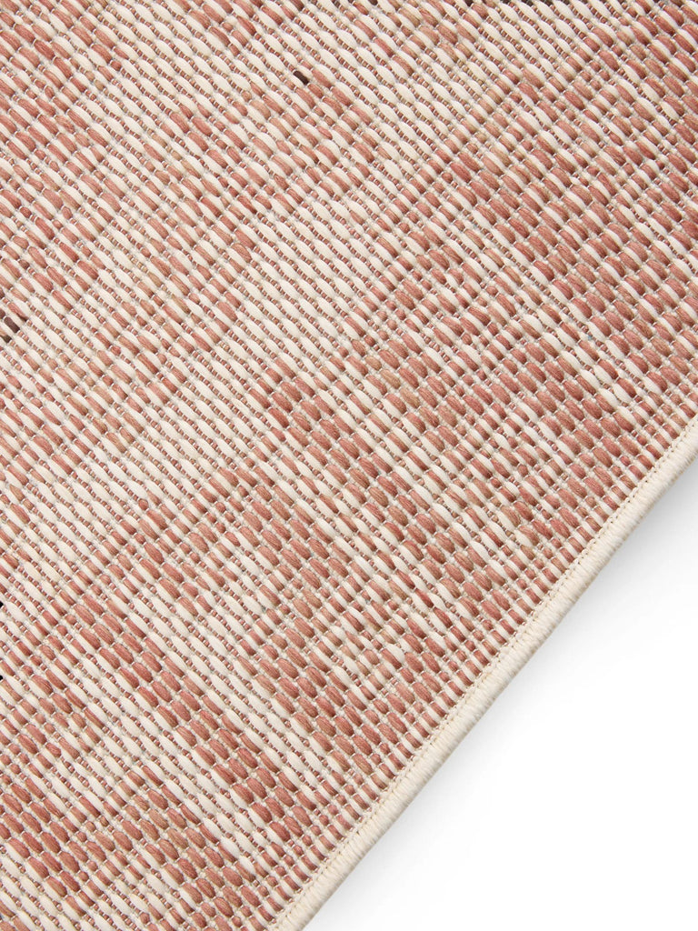 Tapis ethnique de couloir terracotta d'intérieur et d'extérieur 80x250 cm