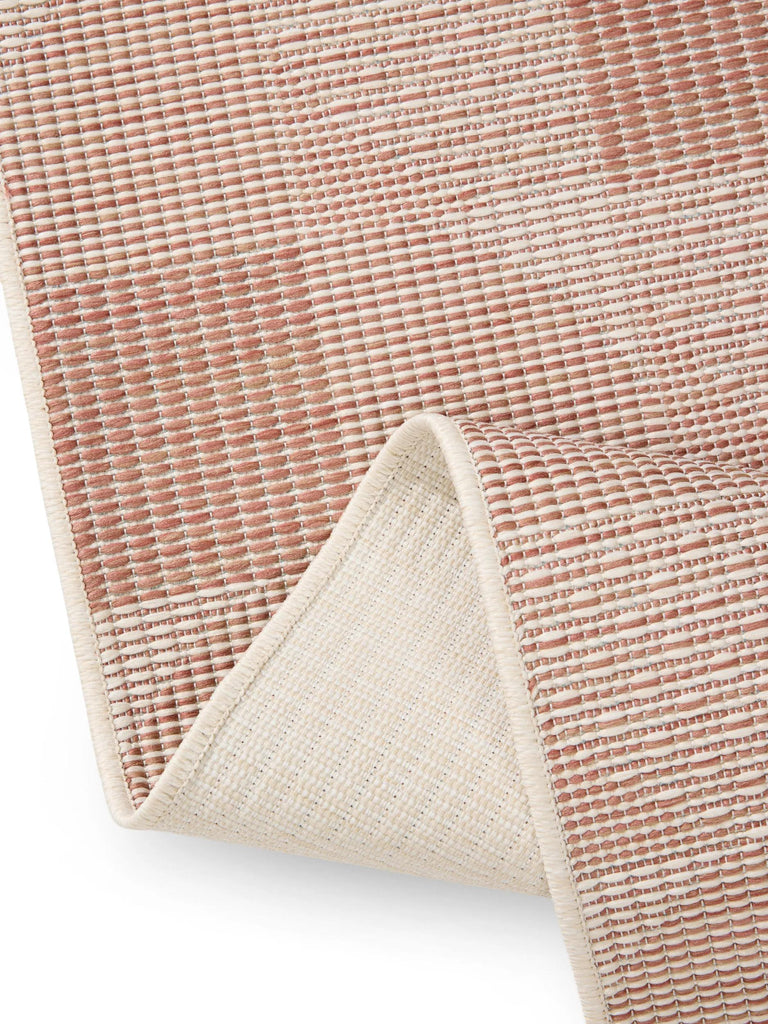 Tapis patchwork de couloir terracotta d'intérieur et d'extérieur 80x250 cm