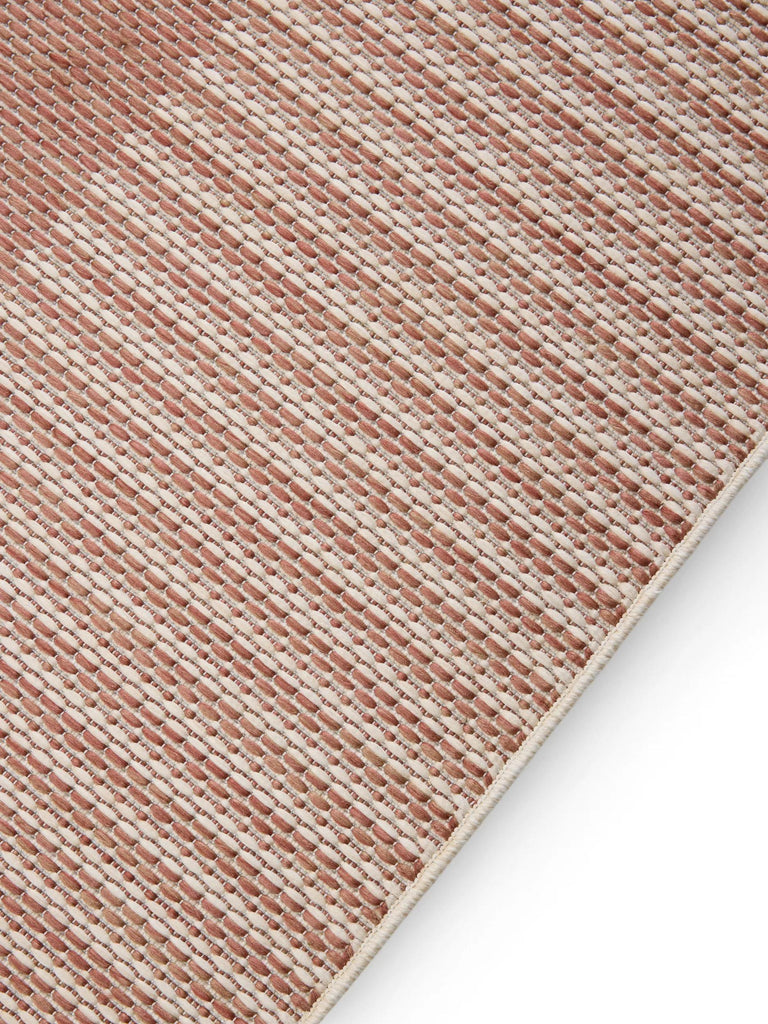 Tapis scandinave uni terracotta d'intérieur et d'extérieur 80x150 cm