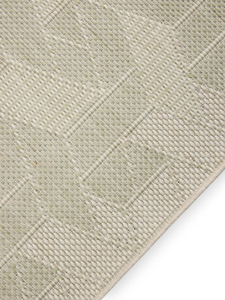 Tapis géométrique motif 3d gris et vert d'intérieur et d'extérieur 240x340 cm