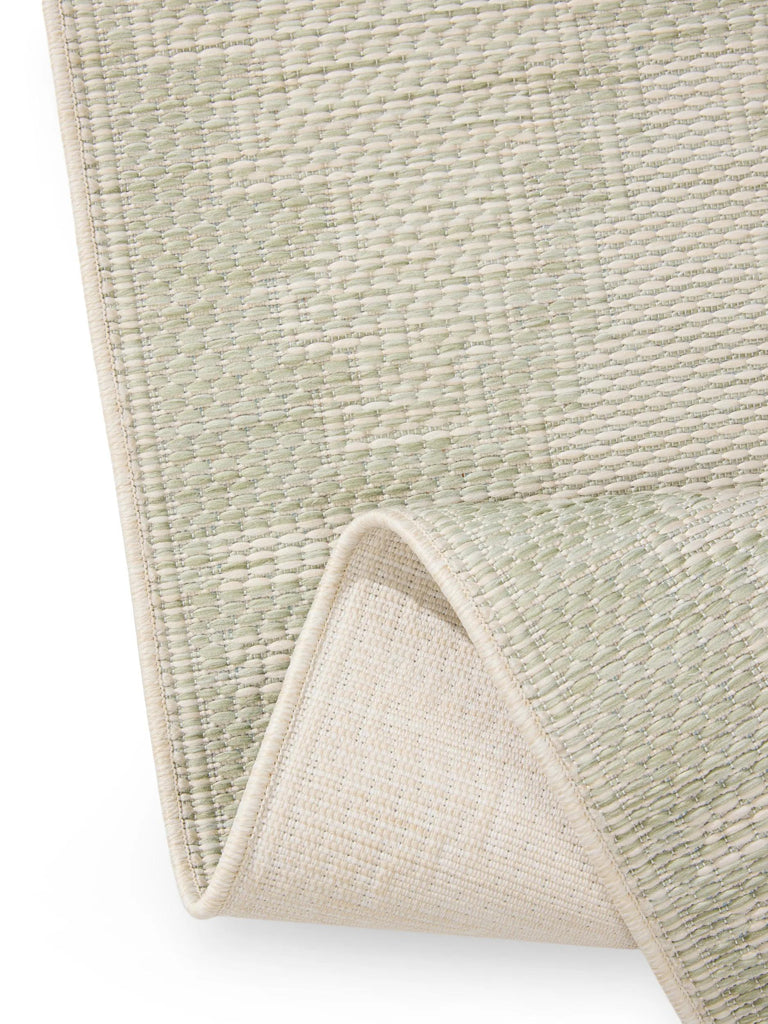 Tapis ethnique vert et gris d'intérieur et d'extérieur 200x290 cm