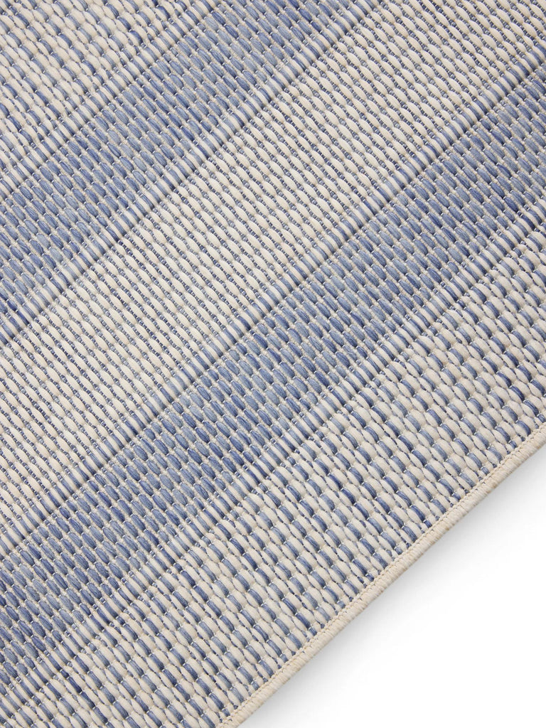 Tapis géométrique labyrinthe bleu et gris d'intérieur et d'extérieur 240x340 cm