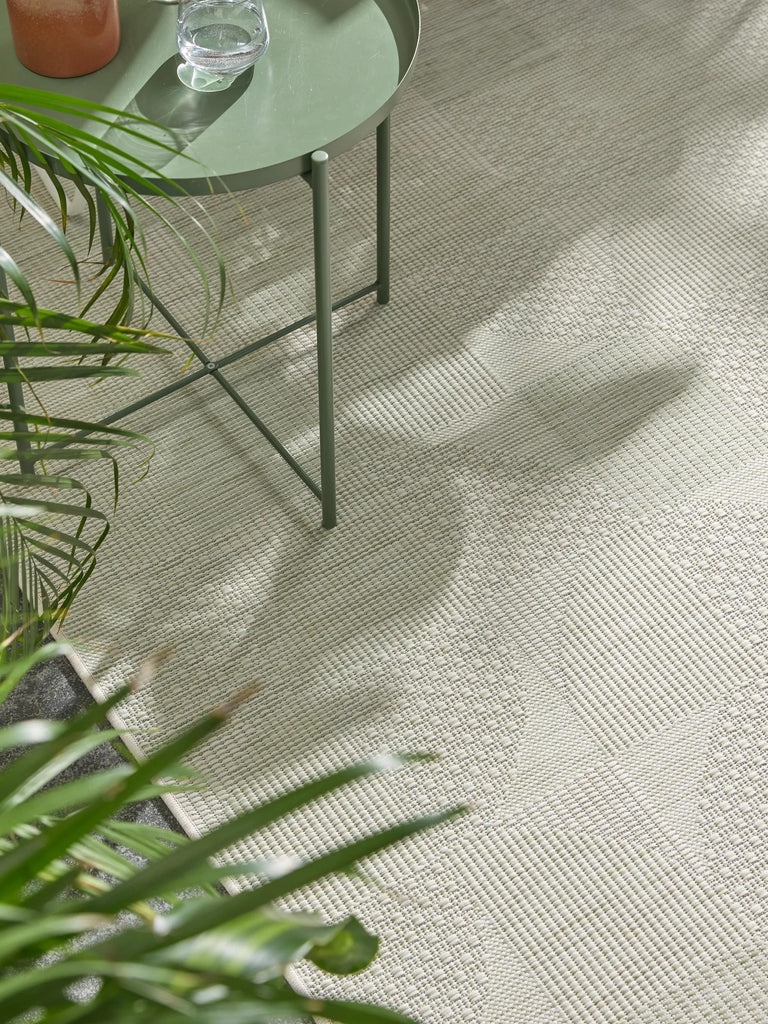 Tapis patchwork vert et gris d'intérieur et d'extérieur 120x170 cm