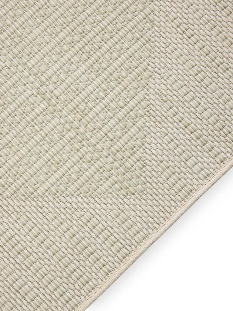 Tapis géométrique inspiration ethnique gris et vert d'intérieur et d'extérieur 200x290 cm