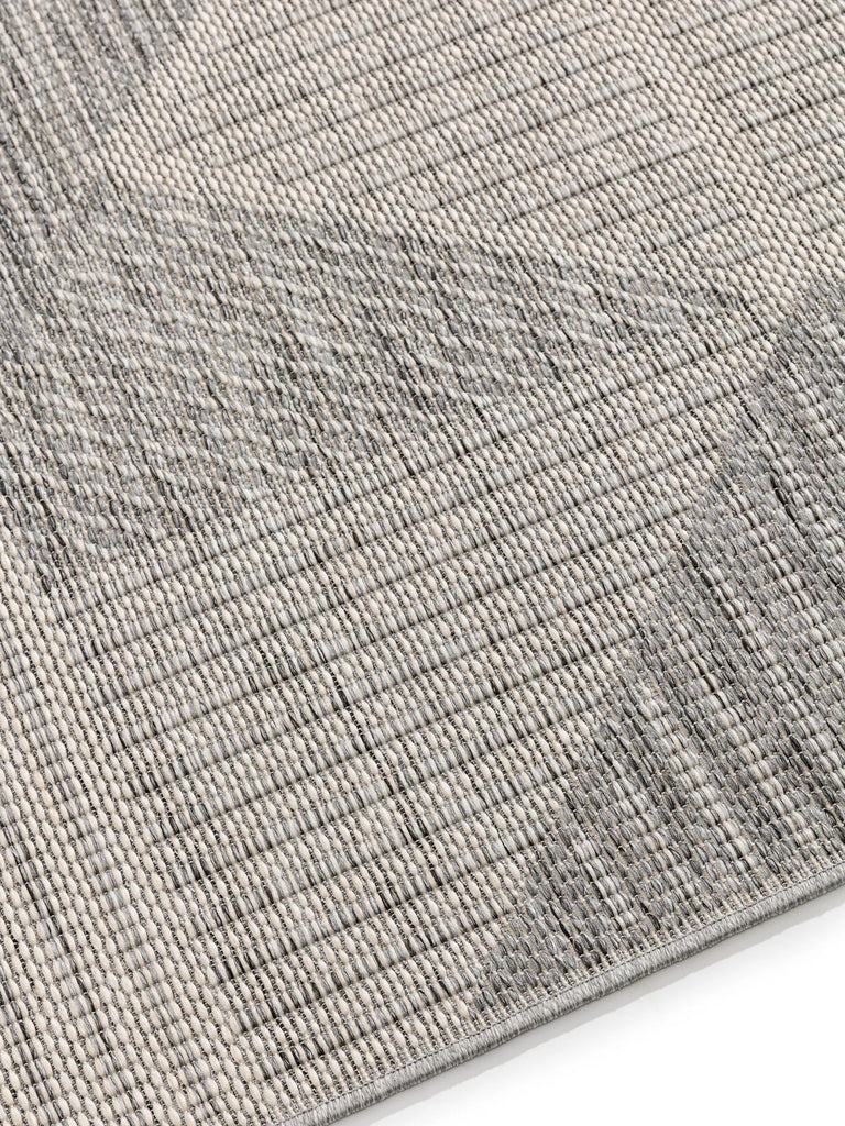 Tapis géométrique motif losange gris d'intérieur et d'extérieur 140x200 cm