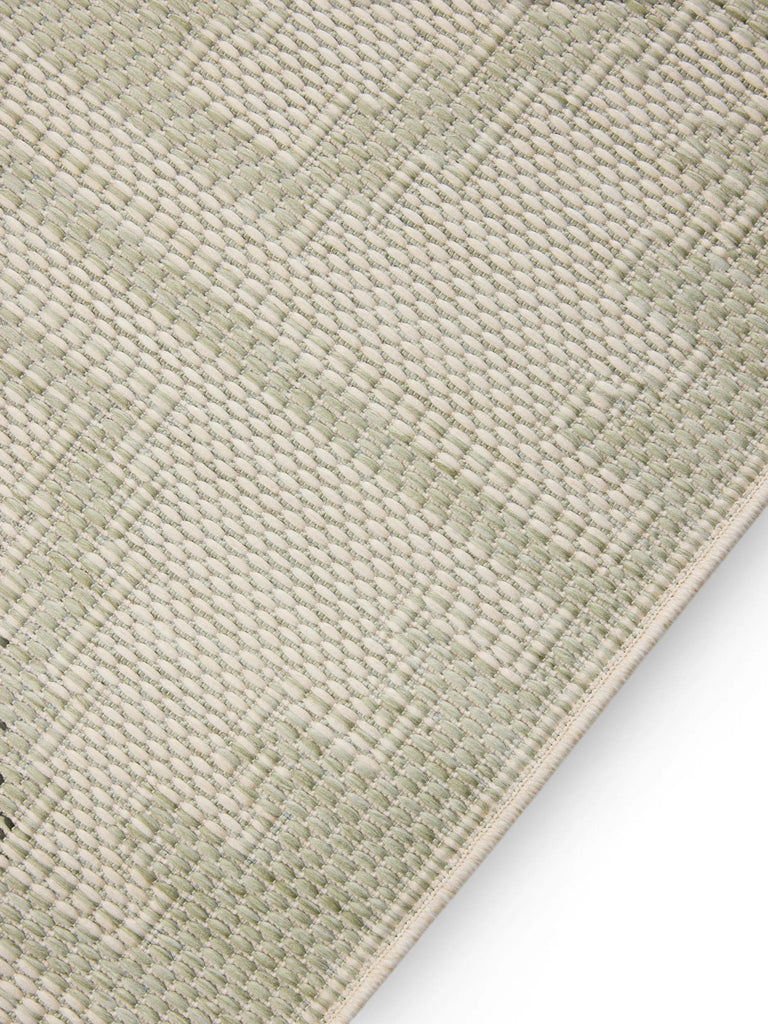 Tapis ethnique vert et gris d'intérieur et d'extérieur 120x170 cm