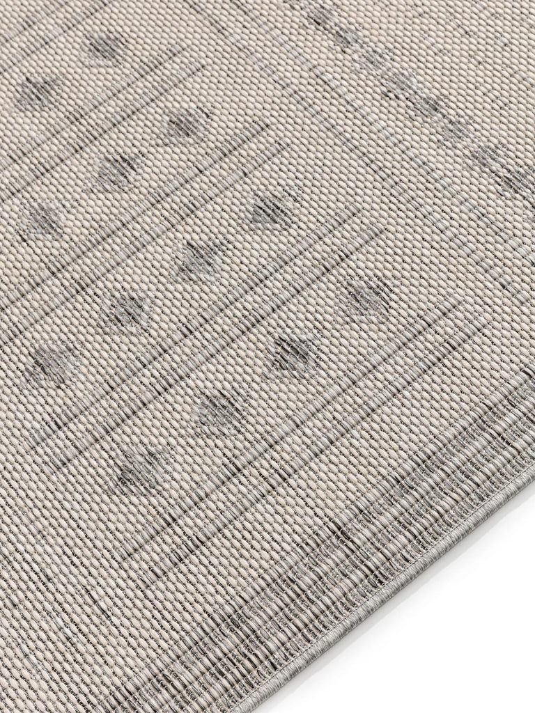 Tapis géométrique motif bohème gris d'intérieur et d'extérieur 140x200 cm